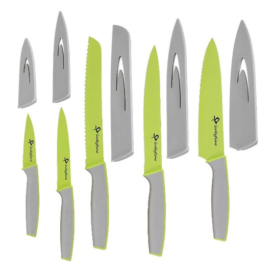 Chef Knife Set, Luckytime 6-Piece Kitchen Knives Set, German