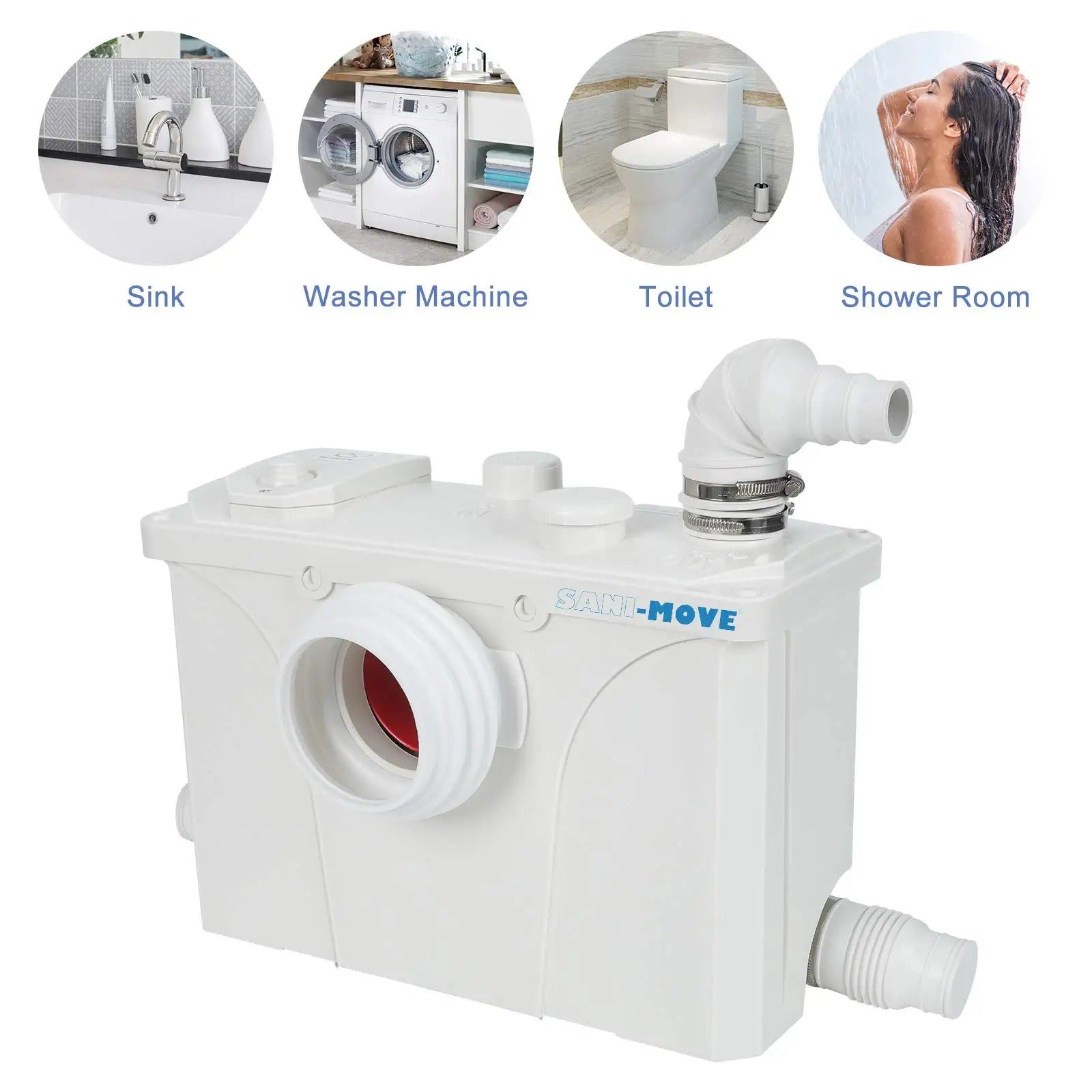 500w Macerator Pump For Basement Upflush Toilet Sewerage Pump With 4 W 1981life