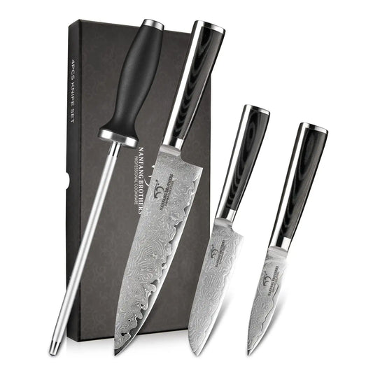 Chef Knife Set, Luckytime 6-Piece Kitchen Knives Set, German