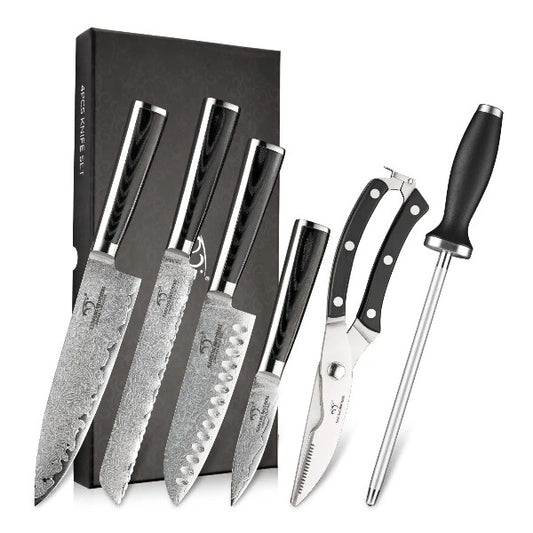 Chef Knife Set, Luckytime 6-Piece Kitchen Knives Set, German 5cr15mov –  1981Life