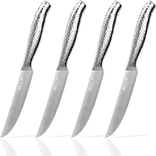 Steak Knives, Hemusana Steak Knives Set of 6, Stainless Steel Serrated –  1981Life