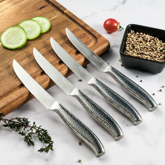 Steak Knives, Hemusana Steak Knives Set of 6, Stainless Steel Serrated –  1981Life