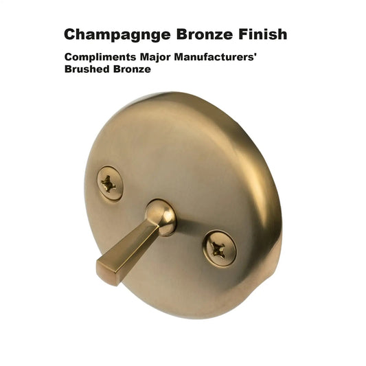 Champagne Bronze Lift & Turn Tub Trim Set with Two-Hole Overflow