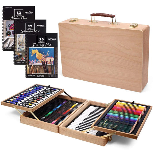 H & B 145-Piece Art Supplies Set for Kids, 2 Layers Drawing Supplies f –  1981Life