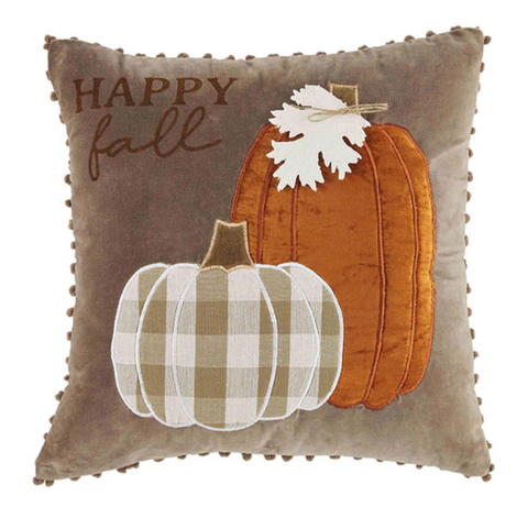 happy fall pumpkin pillow