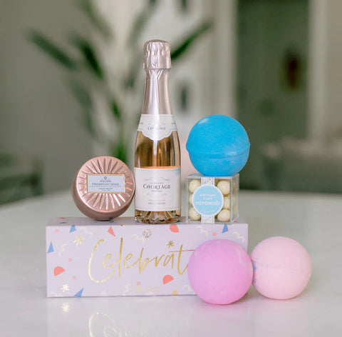 Make a Wish gift box with sparkling rose and bath bombs