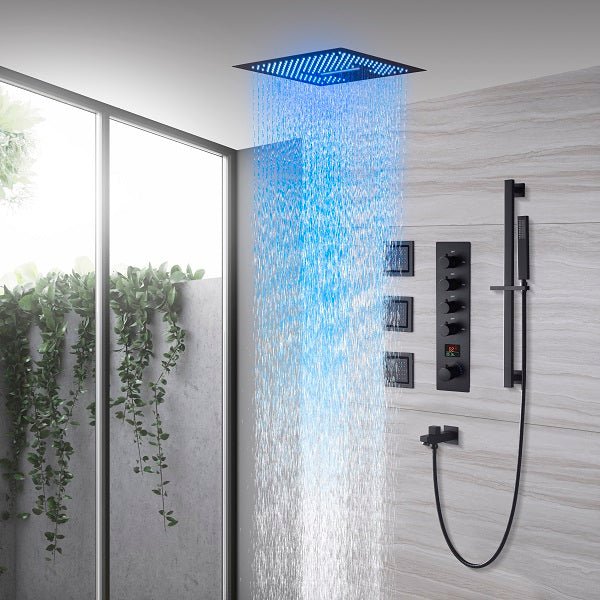 Cascada Luxury 16” LED Shower System with built-in Bluetooth Speaker
