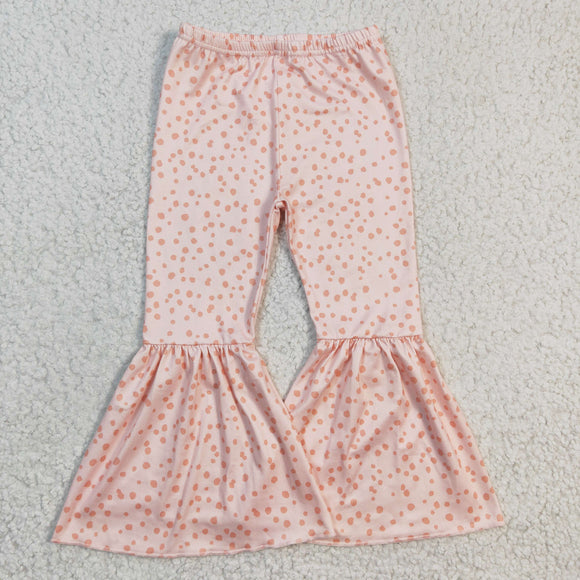 Girls Pink Polka Dot Bell Bottom Pants – ZHOHAO03