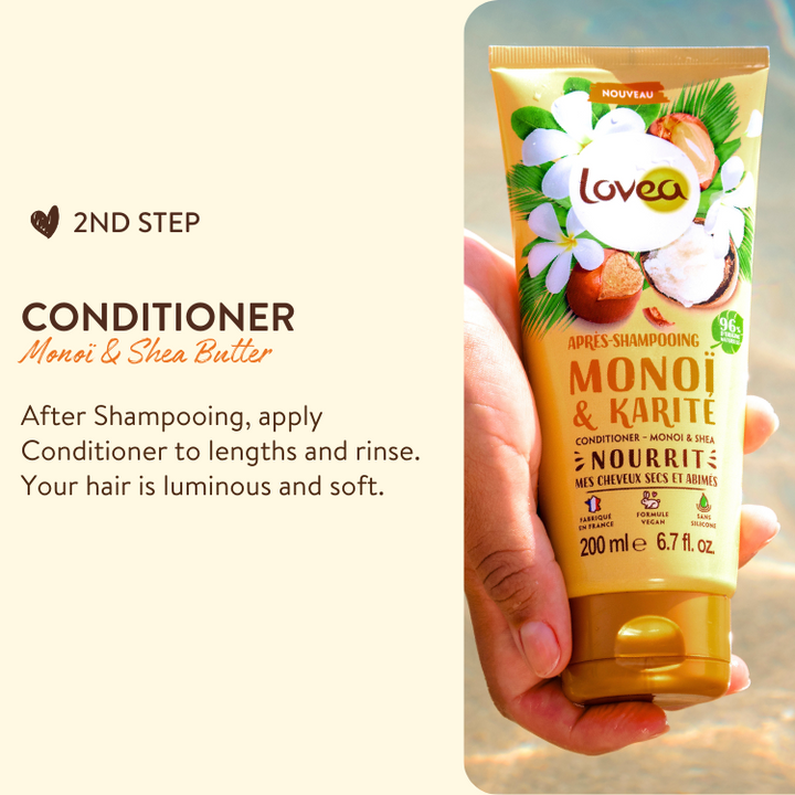 8000031 lovea kit de soin cheveux routine ensoleillee monoi karite apres shampoo monoi karite produit 2