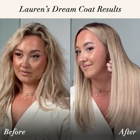 Lauren's Dream Coat before and after
