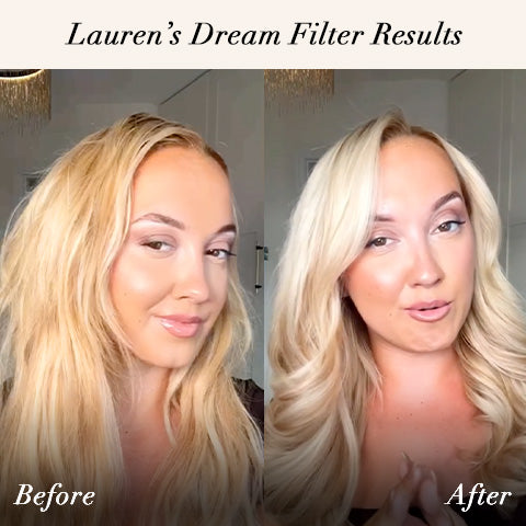 Lauren's Dream Filter before and after