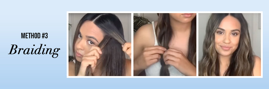 how to do heatless curls with braiding