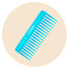 blue wide tooth comb