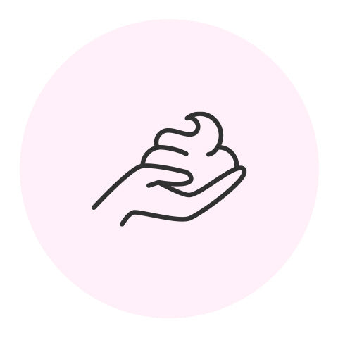 icon of a hand holding conditioner