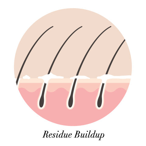 hair residue buildup