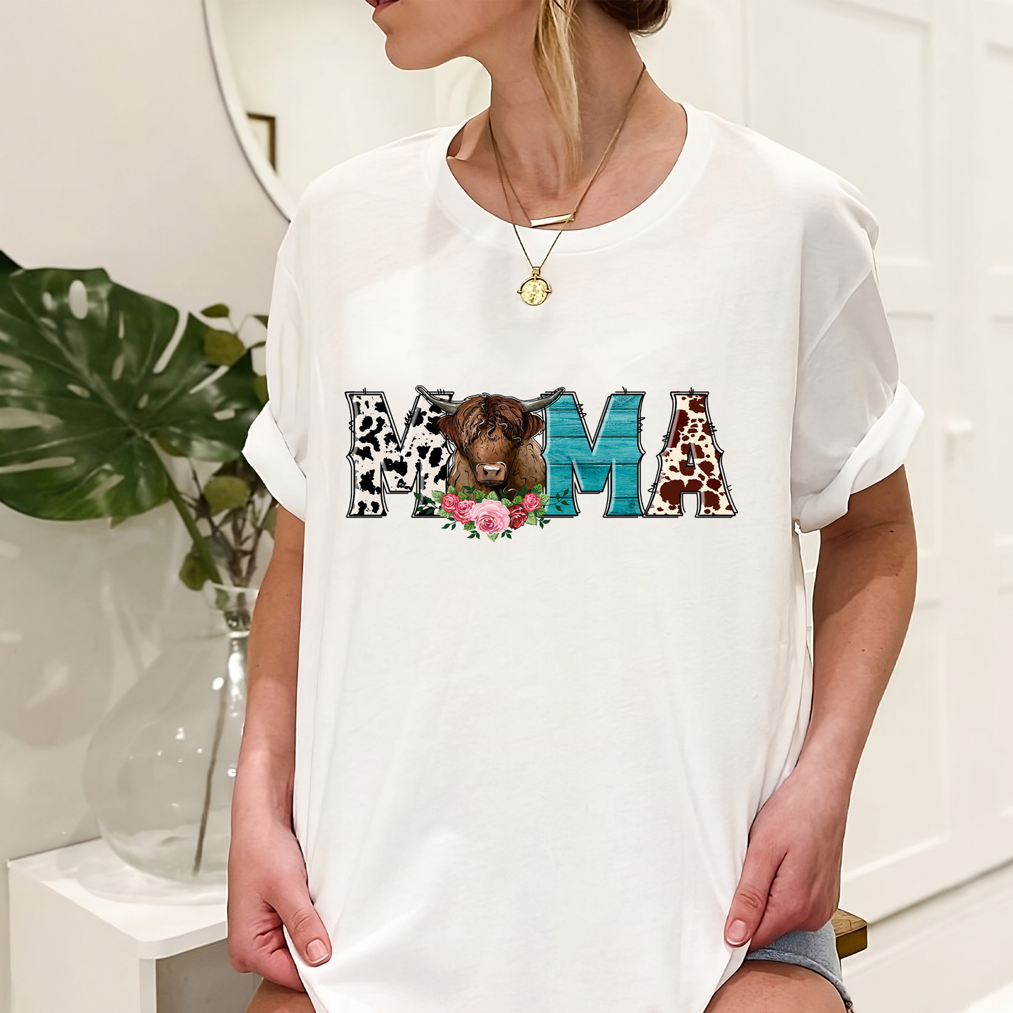 Mama Cow Farm Animal T-shirt