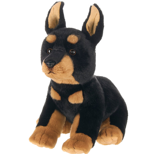 doberman cuddly toy