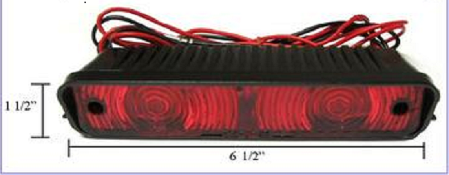 American Tech - Truck Cap Third Brake Light Red for Leer ARE Century