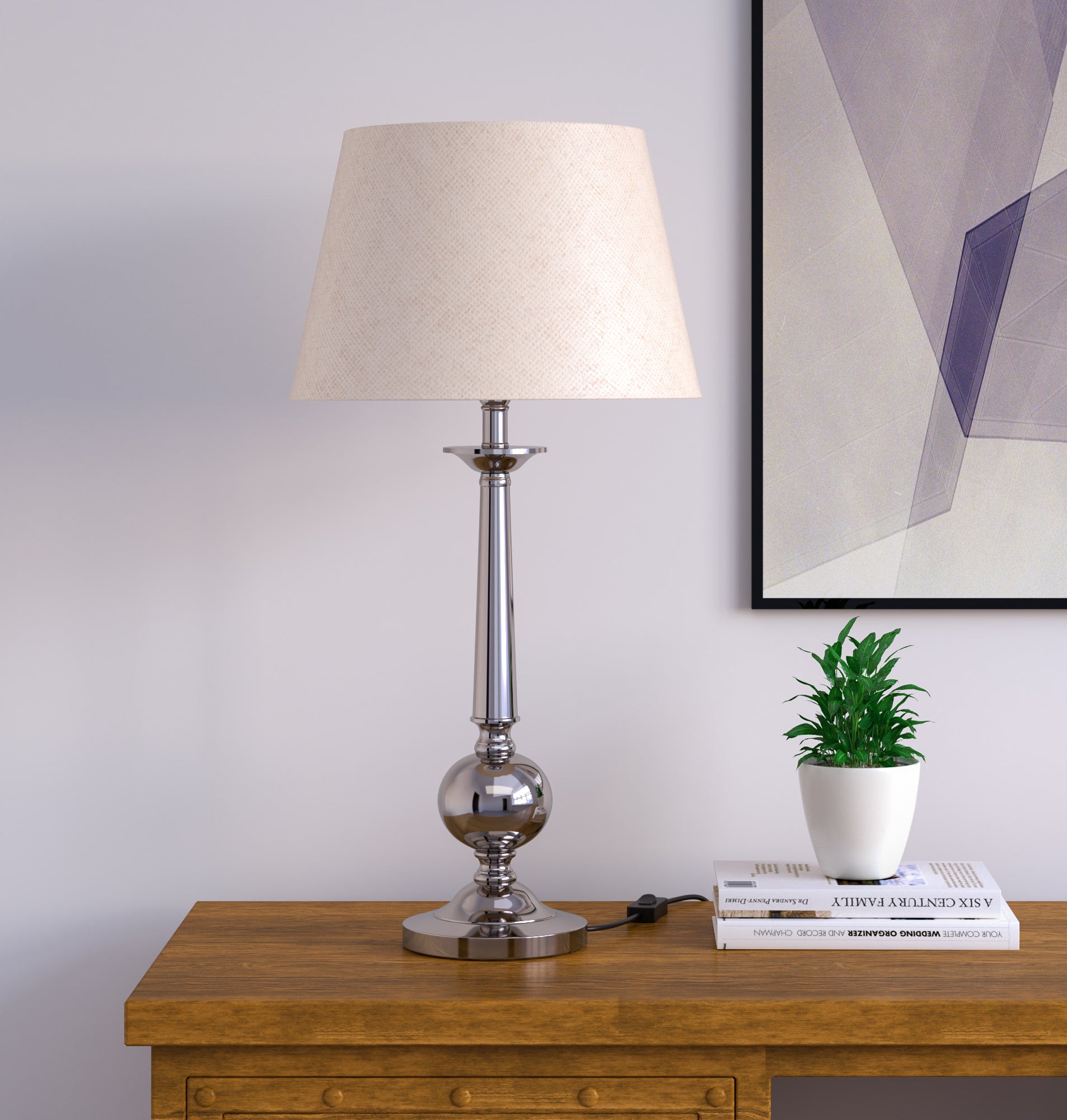 nickel table lamp base