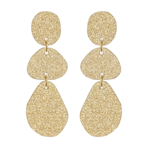 Handmade glitter drop earrings from Kam Creates.