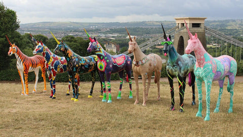 Unicornfest sculpture trail in Bristol, summer 2023