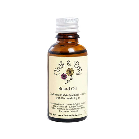 Faith & Betty Beard Oil made using natural ingredients in Bristol