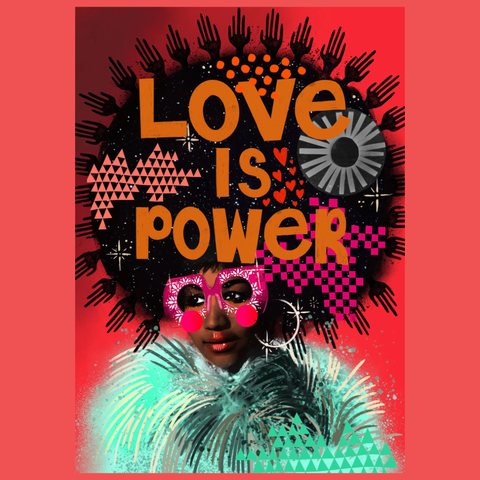 Love is Power A2 Art Print by Victoria Topping