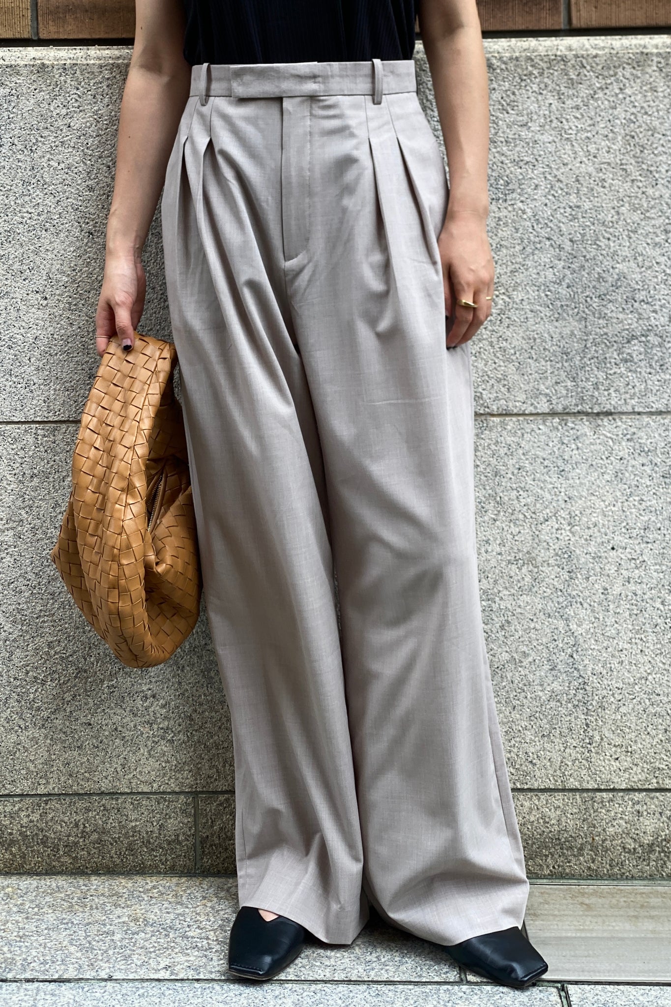 最大85％オフ！ HI TWISTED GABA WIDE TUCK SLACKS kids-nurie.com