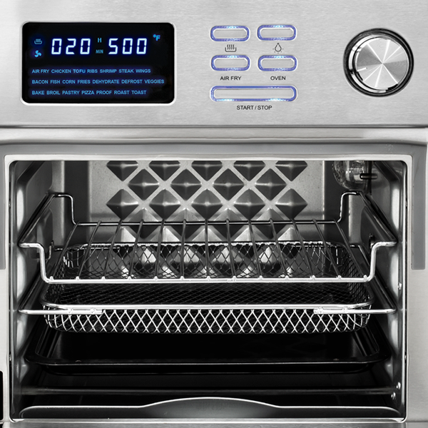 COSORI Smart 12-in-1 Air Fryer Toaster Oven Combo, Airfryer Convection Oven  Countertop, Bake, Roast, Reheat, Broiler, Dehydrate, 75 Recipes & 3  Accessories, 26QT, Black-Stainless Steel : Everything Else 