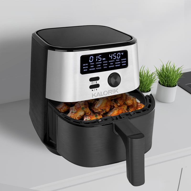 Kalorik MAXX® 4-Quart Digital Air Fryer with 4 Accessories + Bonus Rec