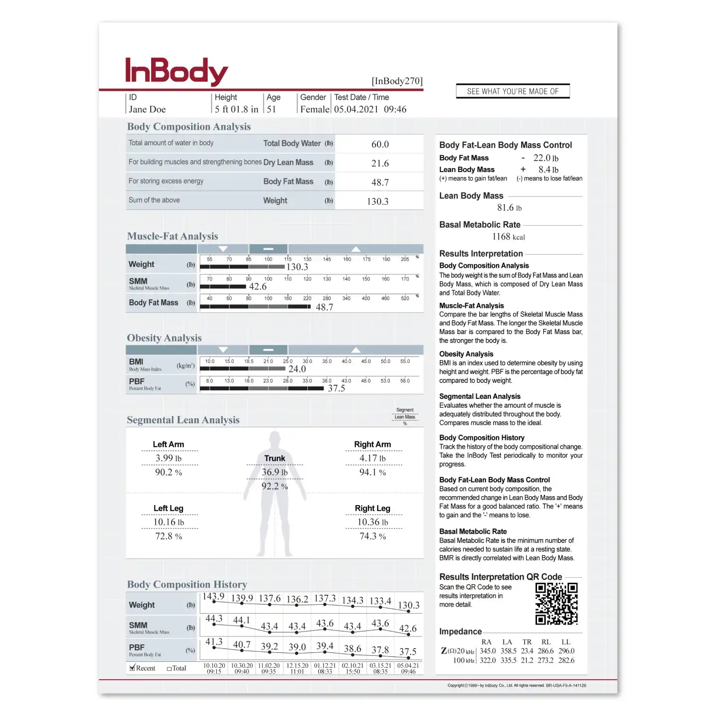 InBody 270 Result Sheet 500ct (3 Pack)