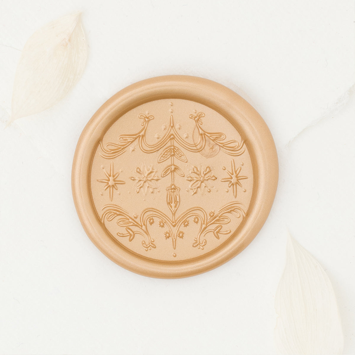 Holiday Wreath in Gold (pack of 25) Wax Seals by undefined