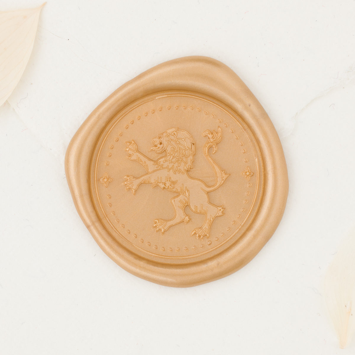 Antique Brass-Wax Seal Stamp-Letter Sealer-Crown and Crest-NR
