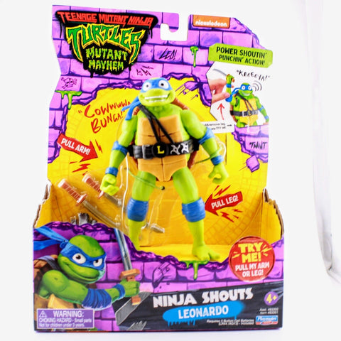 Teenage Mutant Ninja Turtles: Mutant Mayhem Ninja Shouts Leonardo Action  Figure