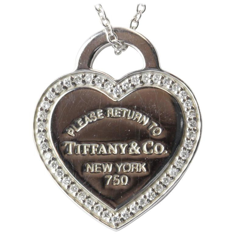 Tiffany \u0026 Co 18K White Gold Diamond 