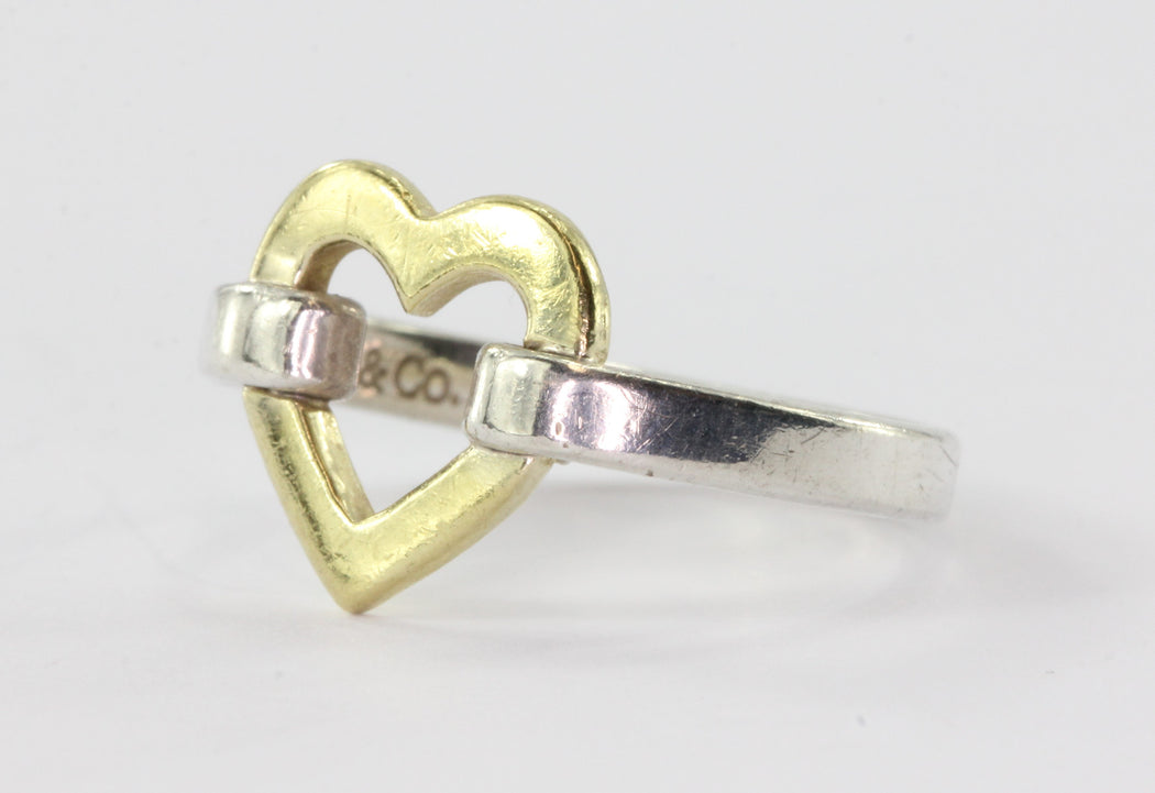 tiffany open heart ring gold