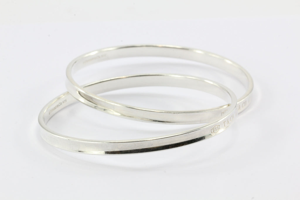 Tiffany & Co Sterling Silver 1837 Interlocking Circles Bangle Bracelet ...