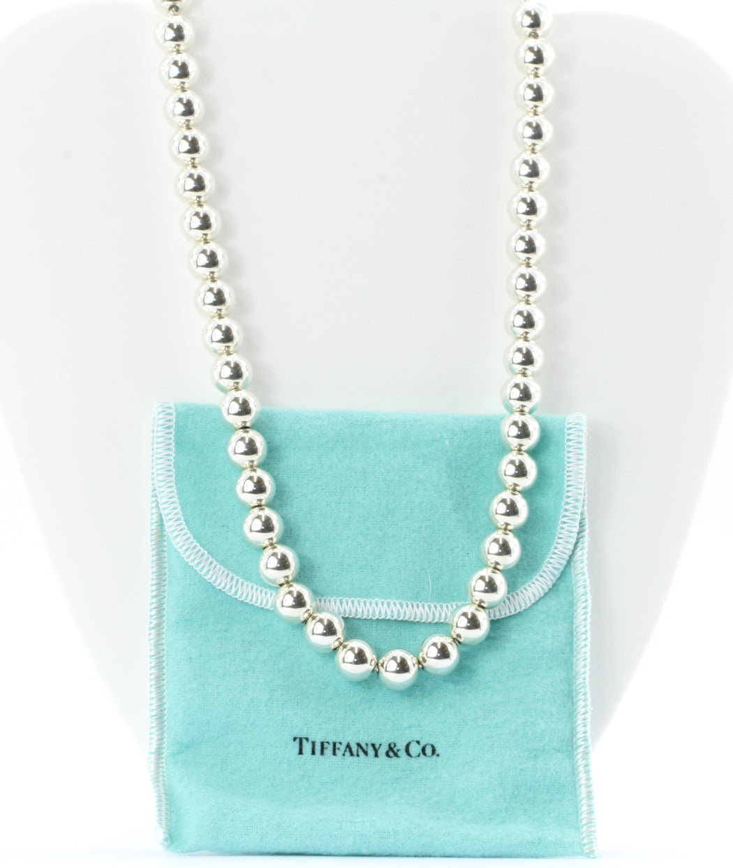 sterling silver bead necklace tiffany