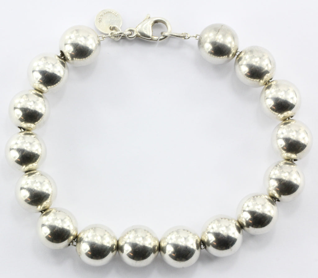 Tiffany & Co Sterling Silver Ball Bead Bracelet — Queen May