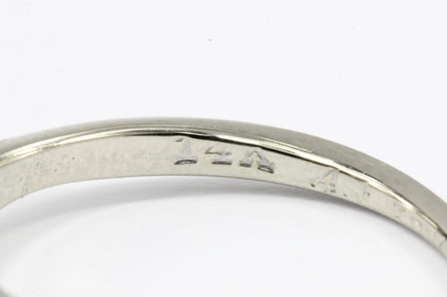 Vintage 14K White Gold .65 Carat Diamond Solitaire Engagement Ring ...