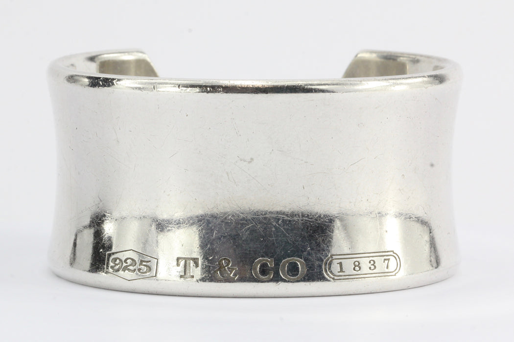 Tiffany Co 17 Sterling Silver Wide Cuff Queen May