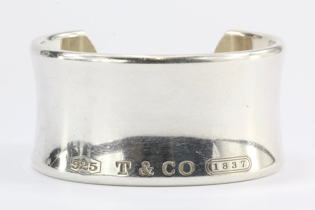 Tiffany Co 17 Sterling Silver Wide Cuff Queen May