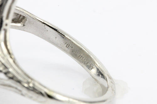 Art Deco Platinum Diamond Filigree Ring c.1930's – QUEEN MAY