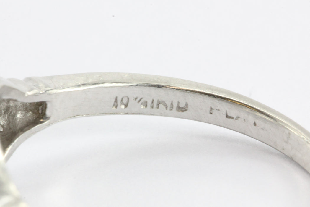 Art Deco Platinum 1 CTW Old Mine Cut Diamond Engagement Ring — Queen May