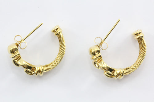 Charriol 18k Gold & Diamond Earrings – QUEEN MAY