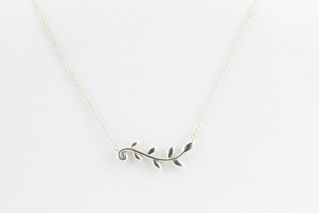 tiffany olive branch necklace