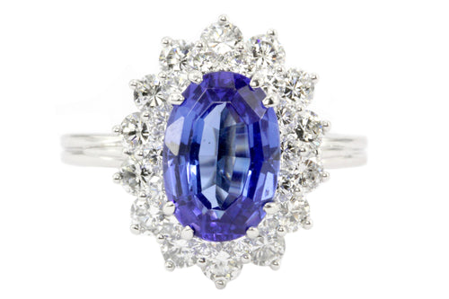 Tiffany & Co. Platinum 3.96ct Tanzanite and Diamond Ring – QUEEN MAY