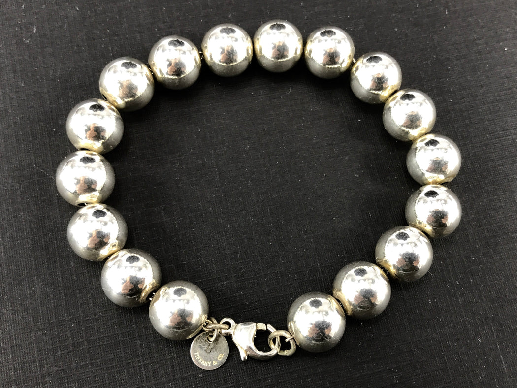 Tiffany & Co Sterling Silver 10mm Ball Bracelet 7.25