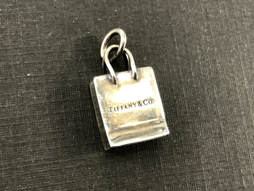 Tiffany & Co Sterling Silver Shopping Bag Charm — QUEEN MAY