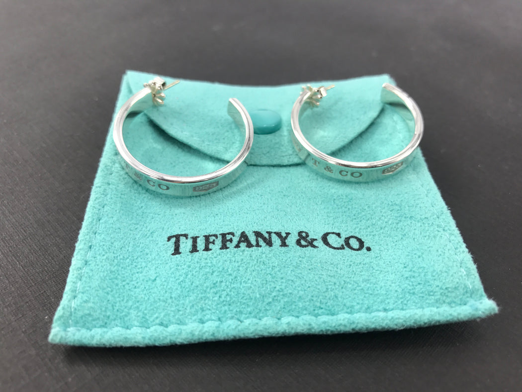 tiffany hoop earrings sterling silver